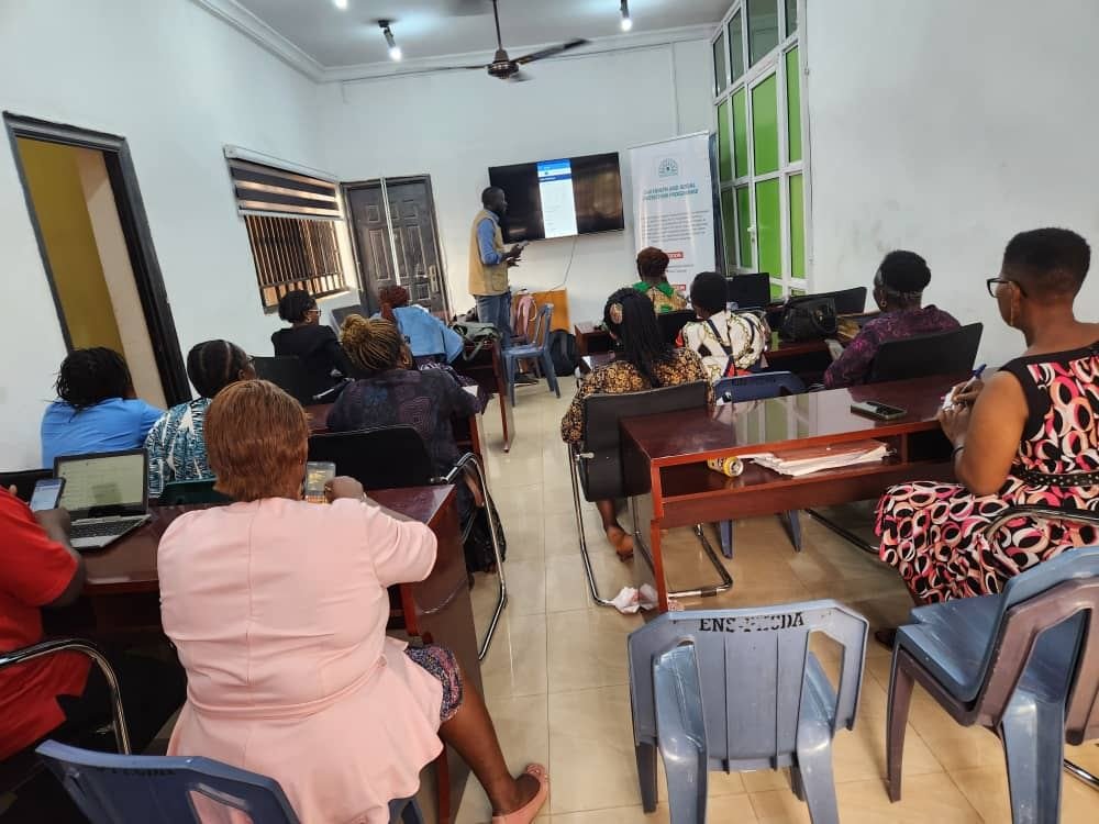 Community members receiving mission services